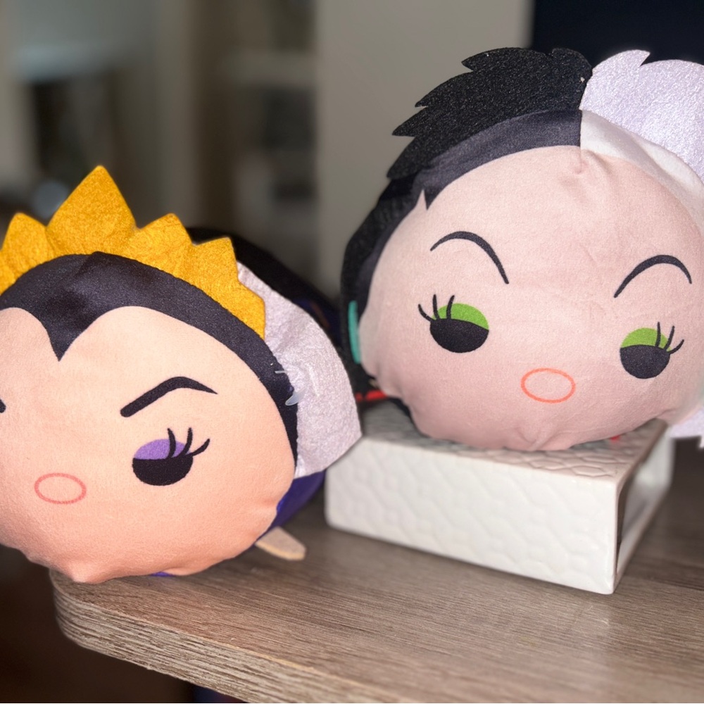 Enchanting Villain Plush Duo - Black, Purple, Yellow
